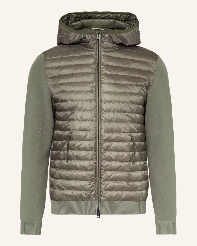Woolrich Daunenjacke Allen  Im Materialmix gruen Khaki