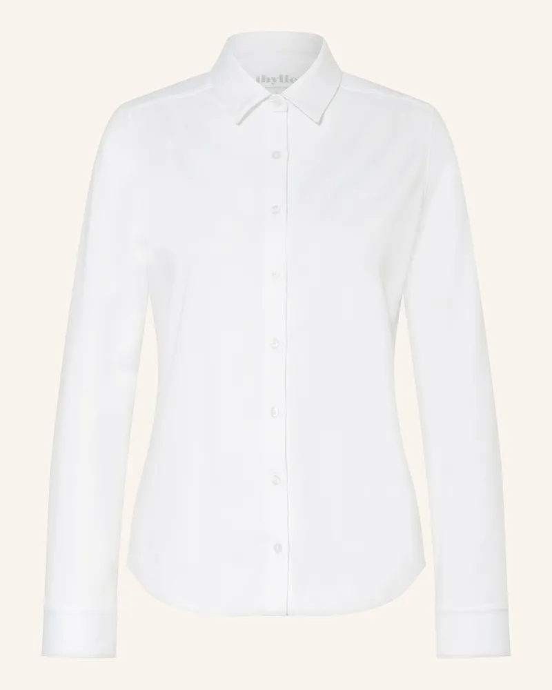 Thylie Hemdbluse Laurel Aus Jersey weiss Weiss