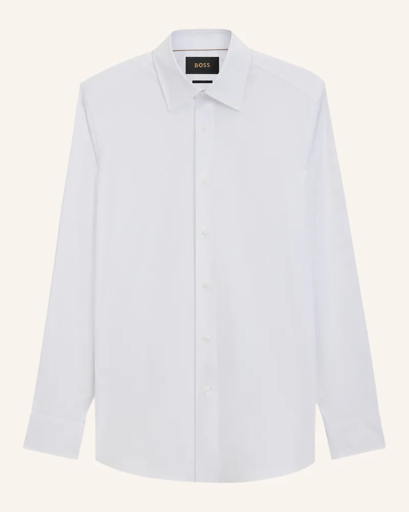 HUGO BOSS Business Hemd L-Hays-Kent-c1-243 Slim Fit weiss Weiss