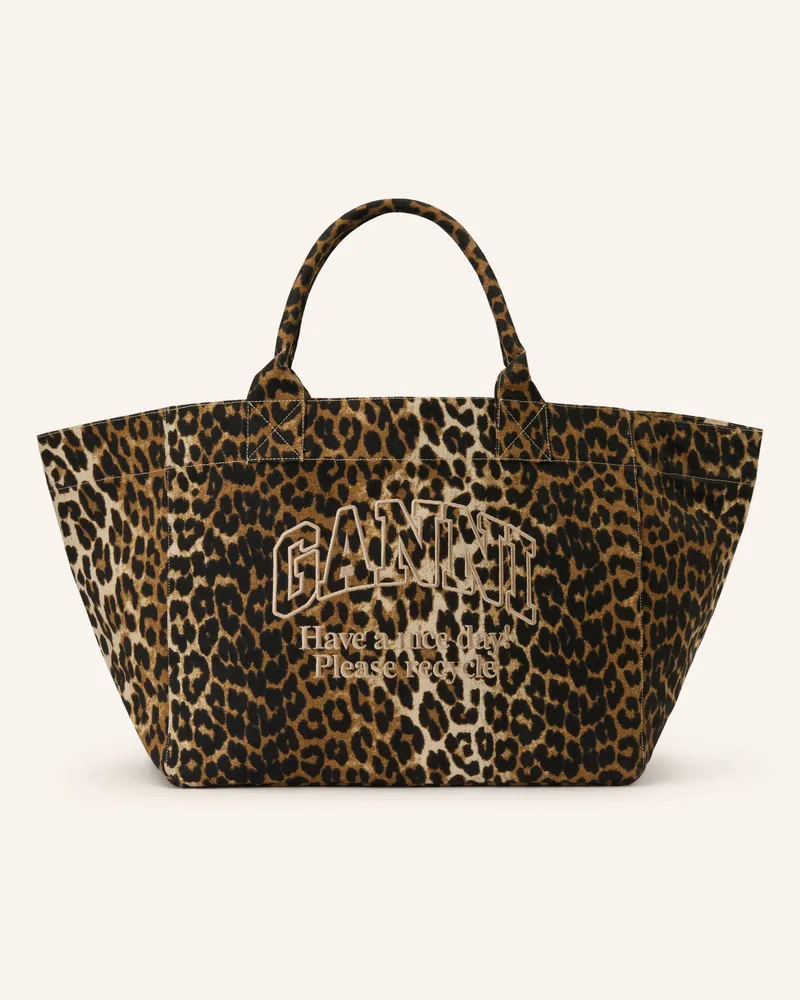Ganni Shopper Xxl beige Braun