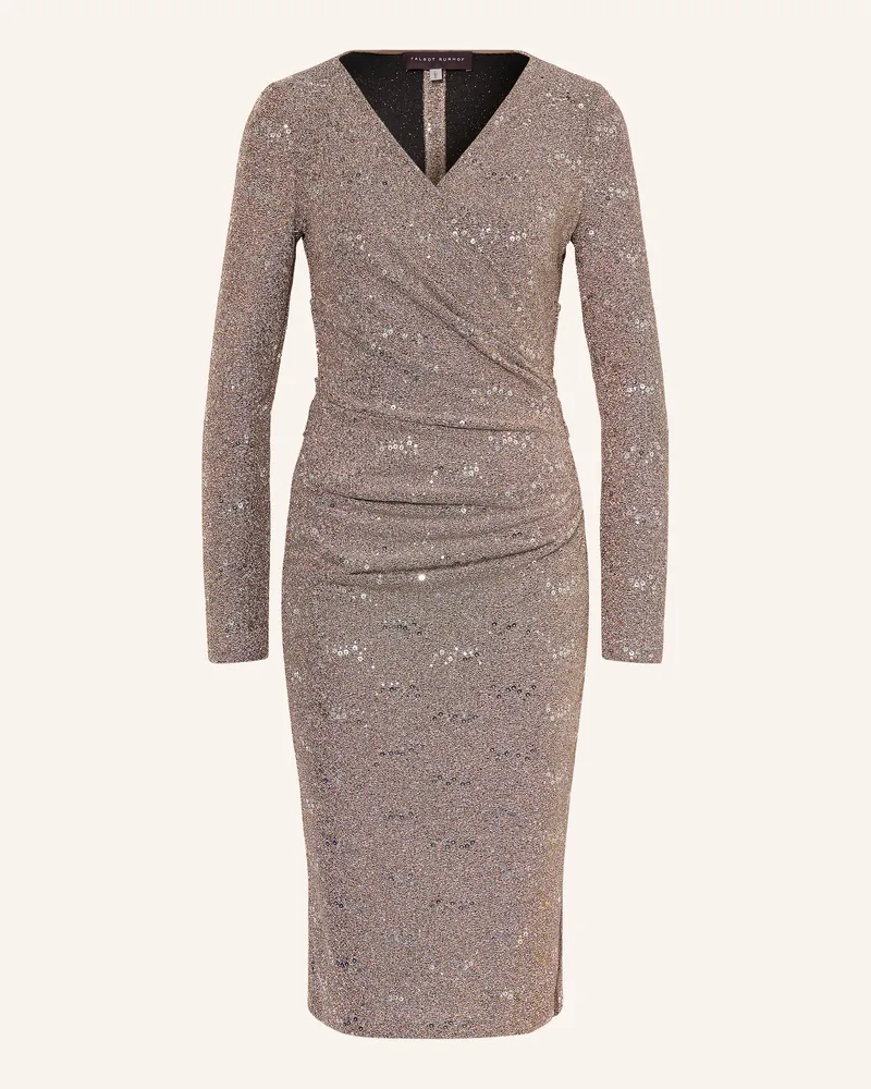 Talbot Runhof Cocktailkleid Mit Glitzergarn Und Pailletten silber 010