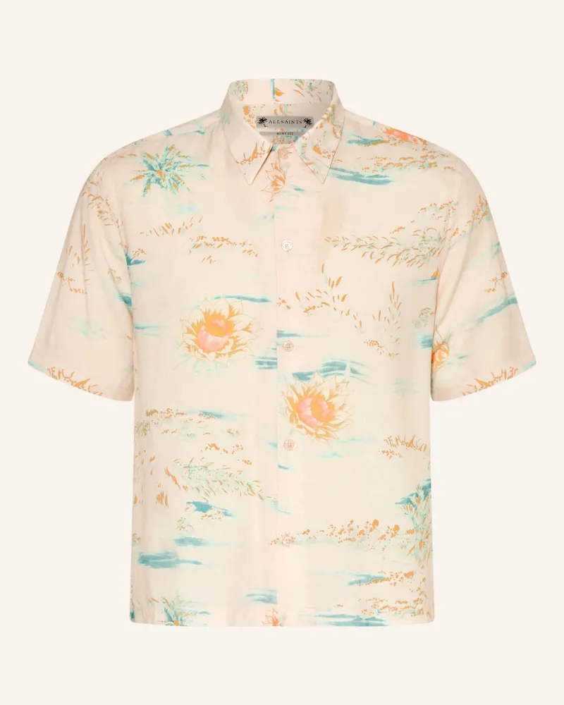 AllSaints Kurzarm-Hemd Breezer Comfort Fit beige Ecru