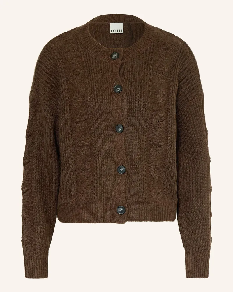 ICHI Strickjacke IHMYLLE Dunkelbraun