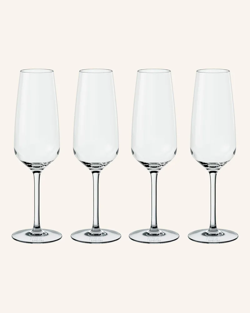 Villeroy & Boch Sekt-/Champagnerglas, 4 Stück Essential transparent Weiss