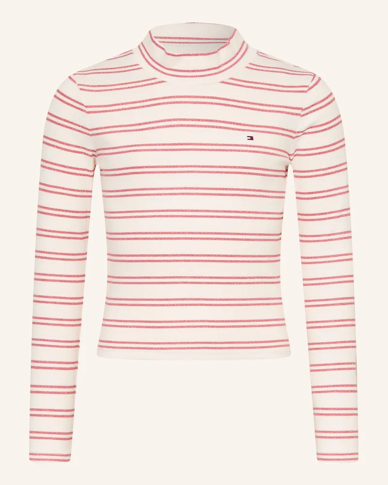 Tommy Hilfiger Longsleeve Mit Glitzergarn weiss Creme