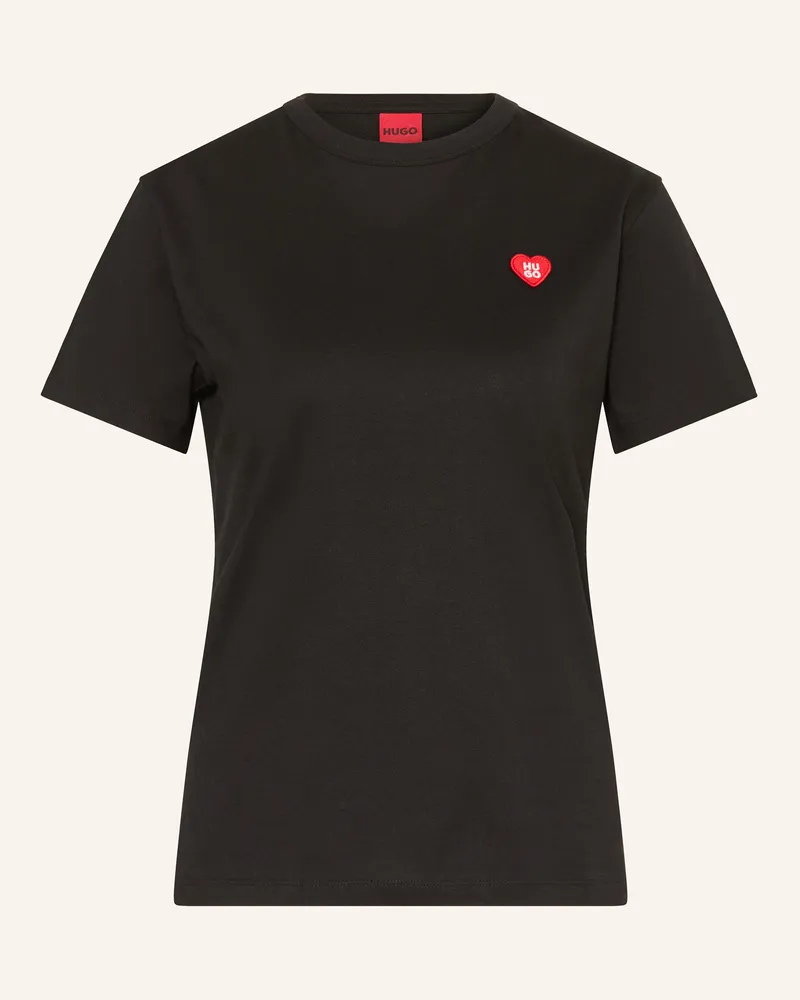HUGO BOSS T-Shirt Damacia schwarz Schwarz