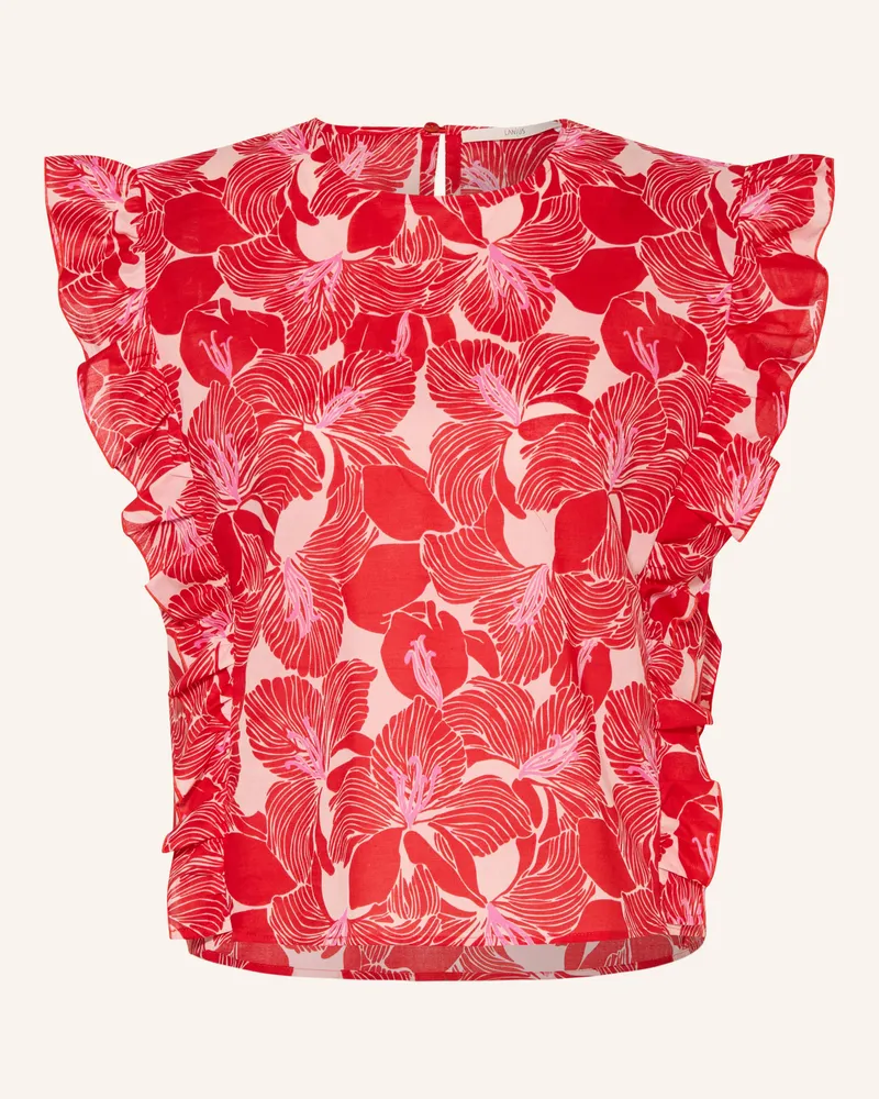 Lanius Blusentop mit Rüschen Rot