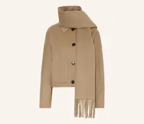 Kastenjacke Cafrina Mit Abnehmbarem Schal braun
