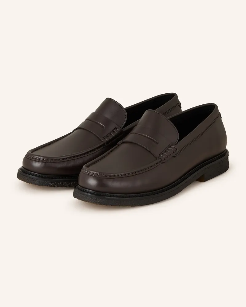 HUGO BOSS Penny-Loafer KOPE Dunkelbraun