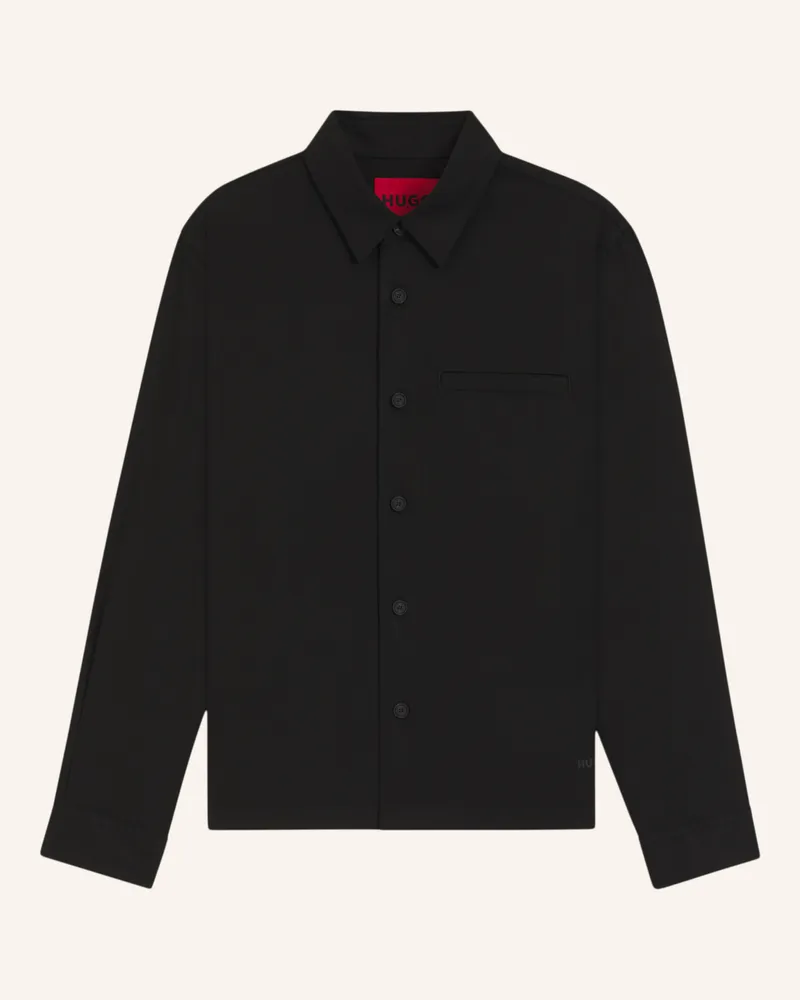 HUGO BOSS Business Hemd Enock Oversize Fit schwarz Schwarz