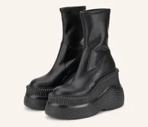 Plateau-Boots schwarz
