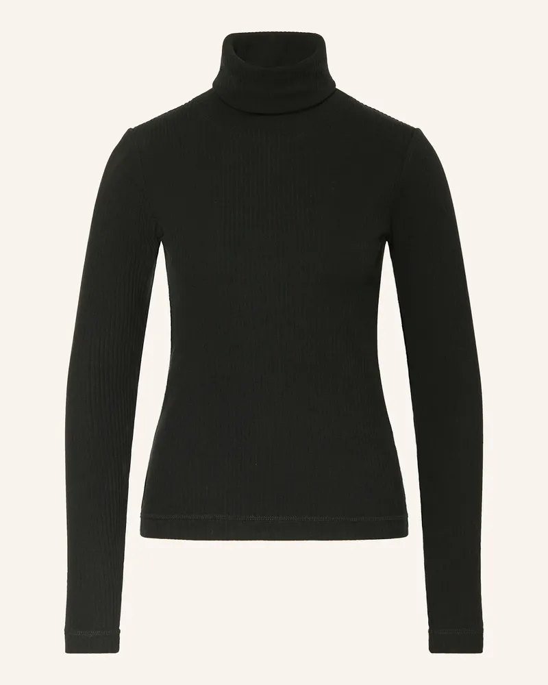 Lanius Rollkragenshirt Schwarz