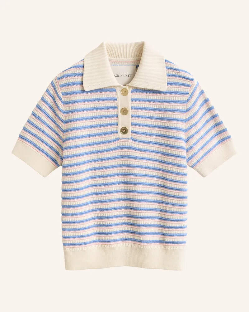 Gant Strick-Poloshirt Creme