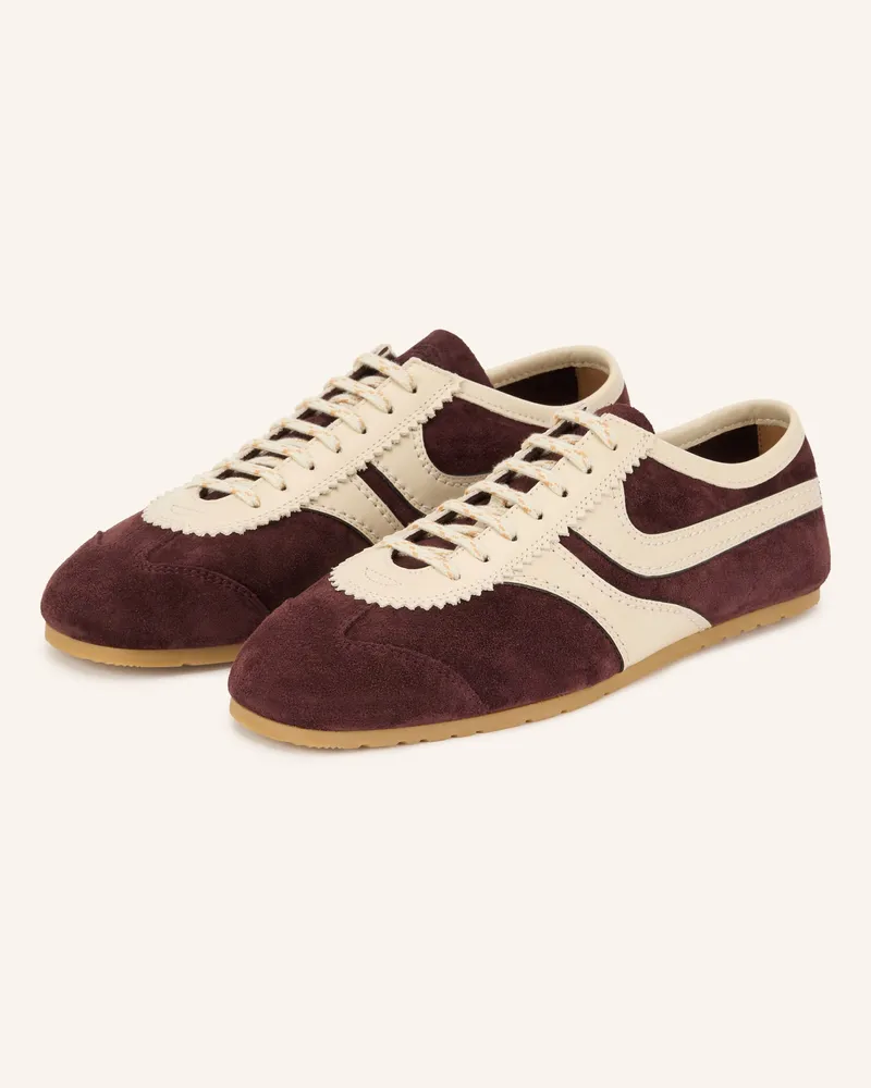 Dries van Noten Sneaker lila Dunkelrot