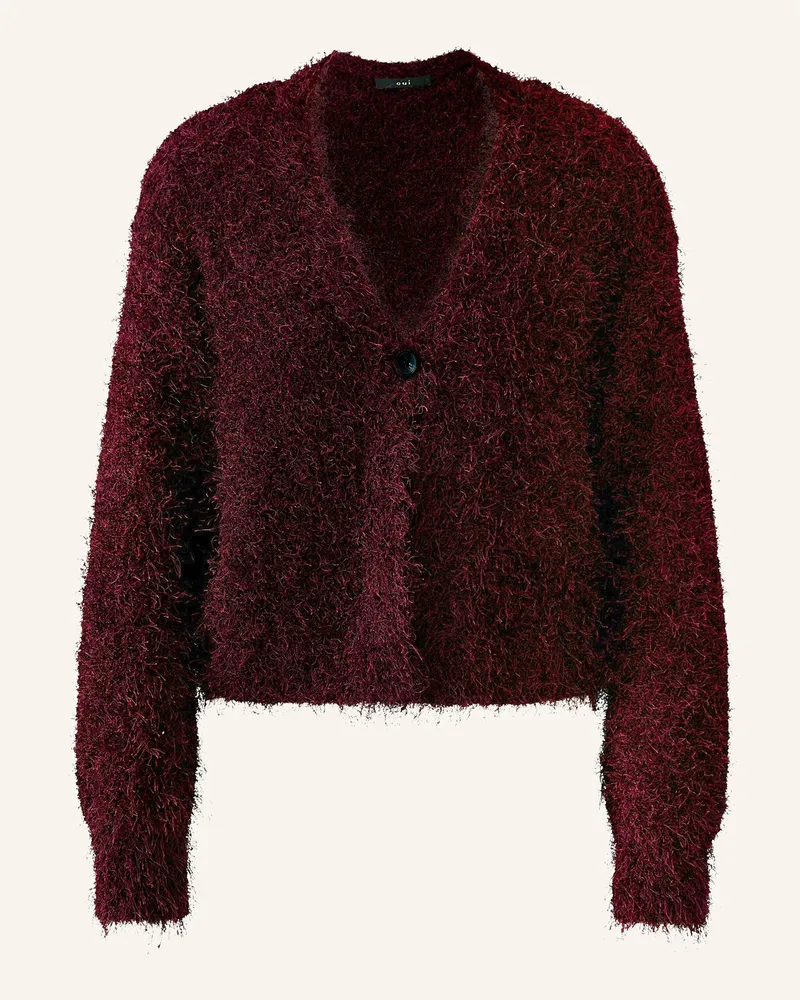 Oui  Strickjacke Dunkelrot