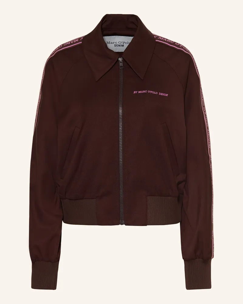 Marc O'Polo Blouson Mit Galonstreifen braun Dunkelbraun