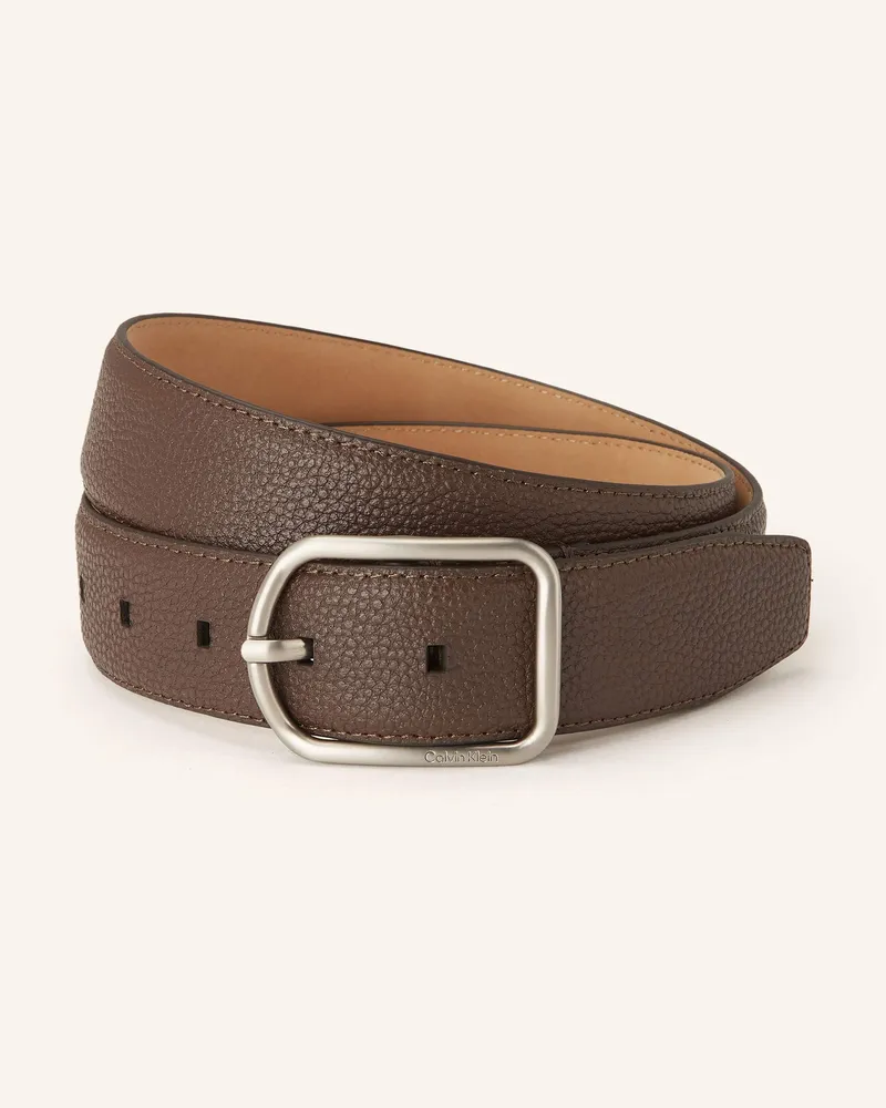 Calvin Klein Ledergürtel Dunkelbraun