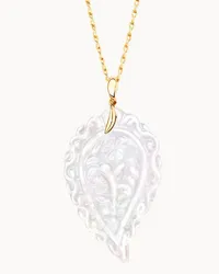 TAMARA COMOLLI Anhänger PENDANT INDIA LARGE MOTHER OF PEARL WHITE Gold