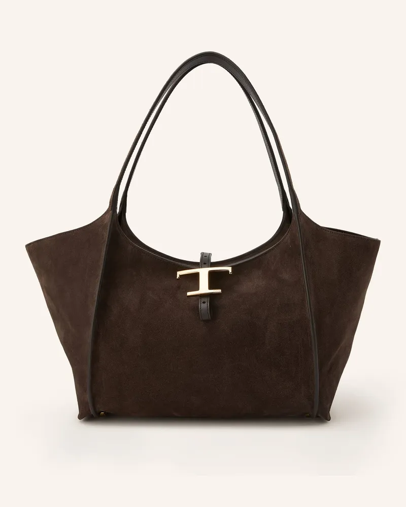 TOD'S Shopper T Timeless Small braun Dunkelbraun