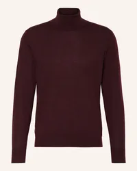 Strokesman's Rollkragenpullover aus Merinowolle Rot