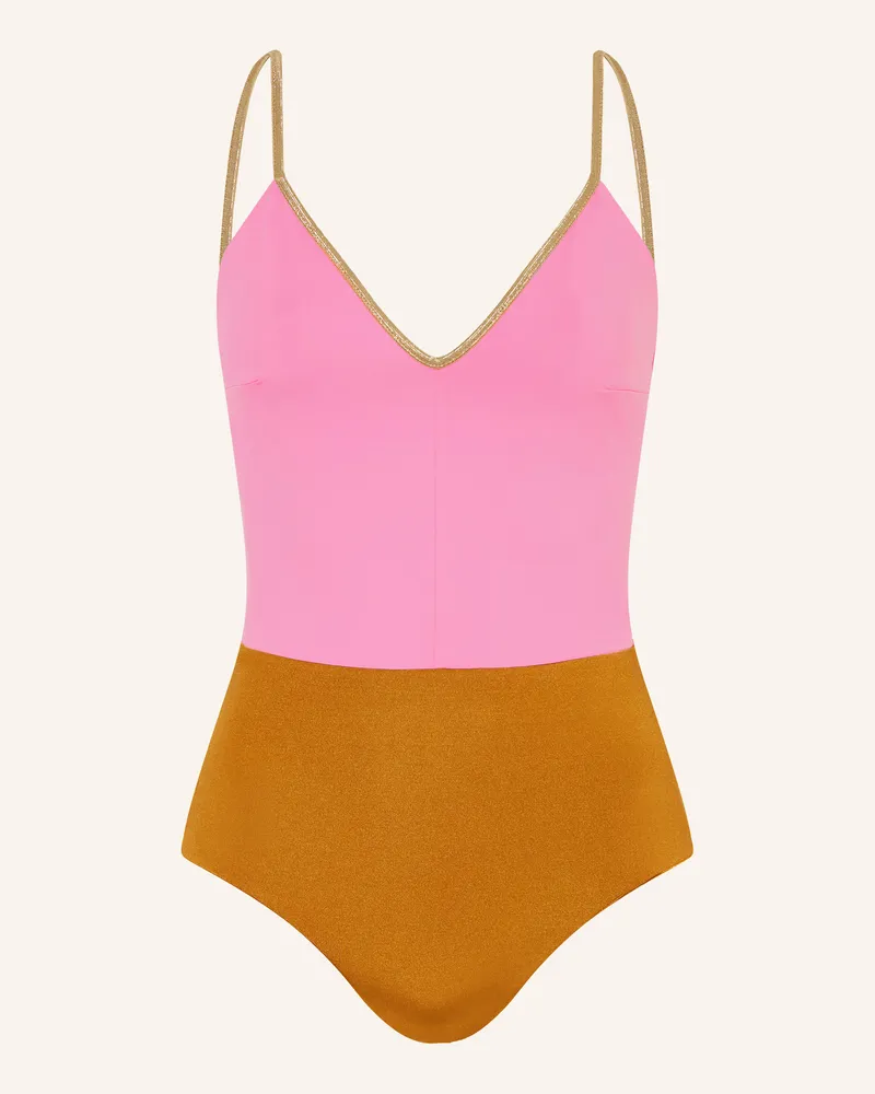 MYMARINI Badeanzug VACATIONBODY SHINE zum Wenden mit UV-Schutz 50 Rosa