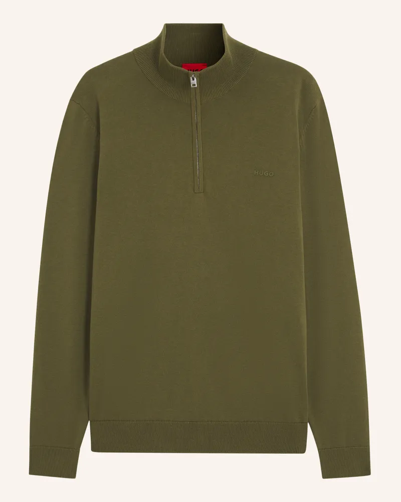 HUGO BOSS Strickjacke San Quintus-c2 Regular Fit gruen Grün