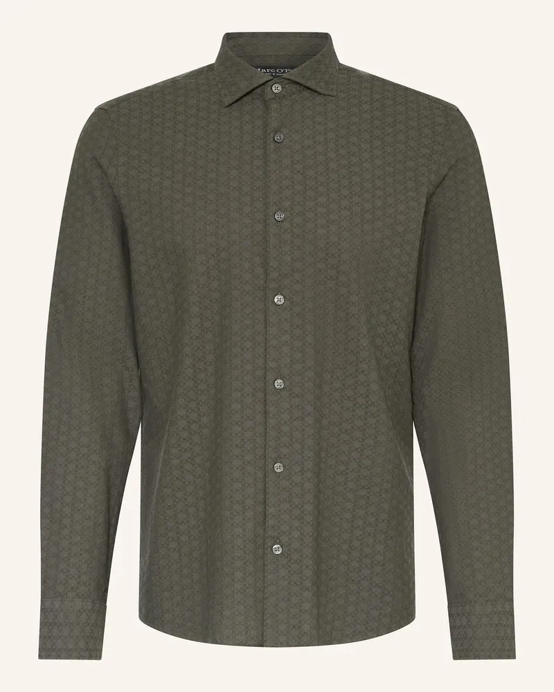 Marc O'Polo Hemd Shaped Fit gruen Khaki