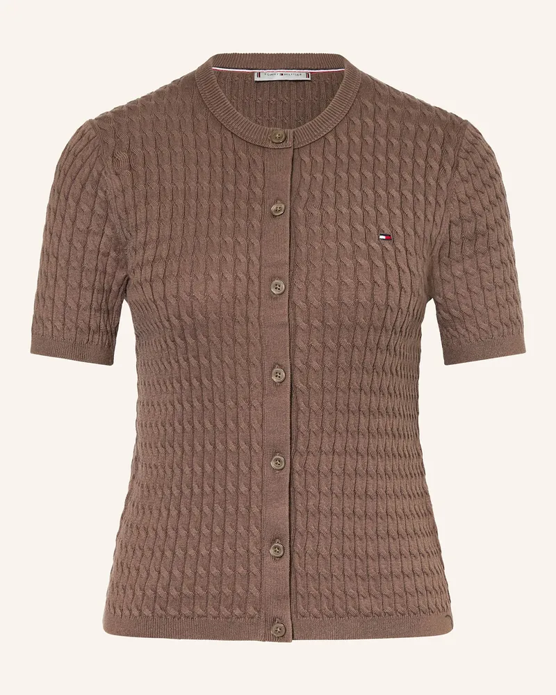 Tommy Hilfiger Strickjacke braun Dunkelbraun