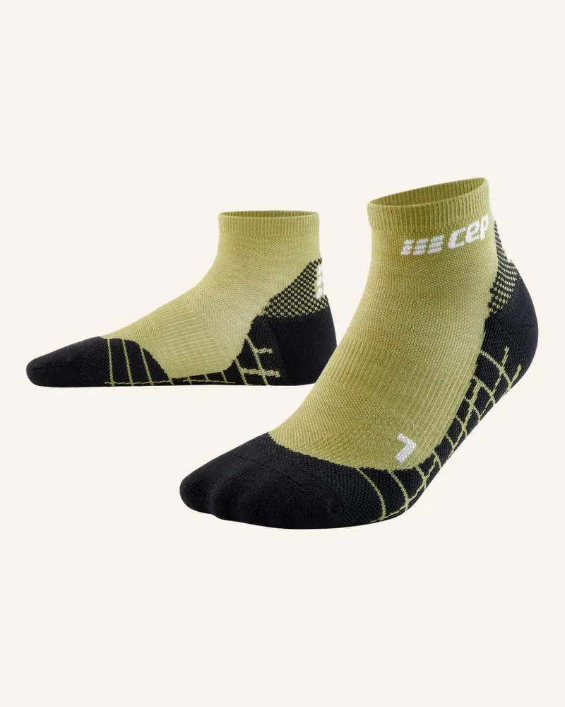 CEP Trekking-Socken Light Merino Low Cut  Mit Kompression gruen Oliv