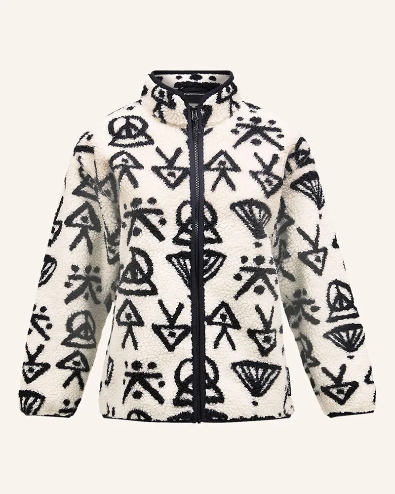 Peak Performance Fleecejacke GRAPHIC PILE Ecru