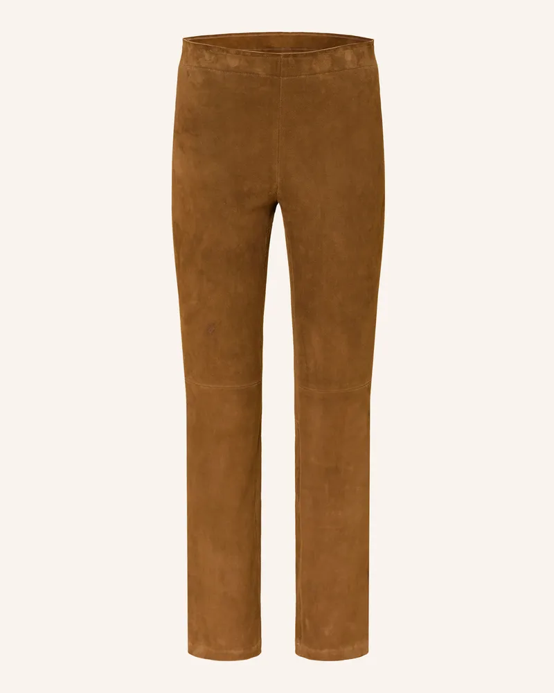 Stouls Lederhose braun Cognac