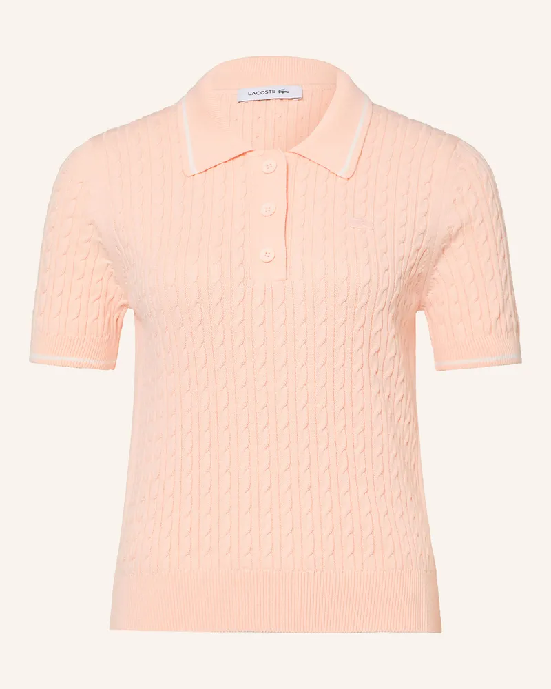 Lacoste Strick-Poloshirt rosa Hellrosa