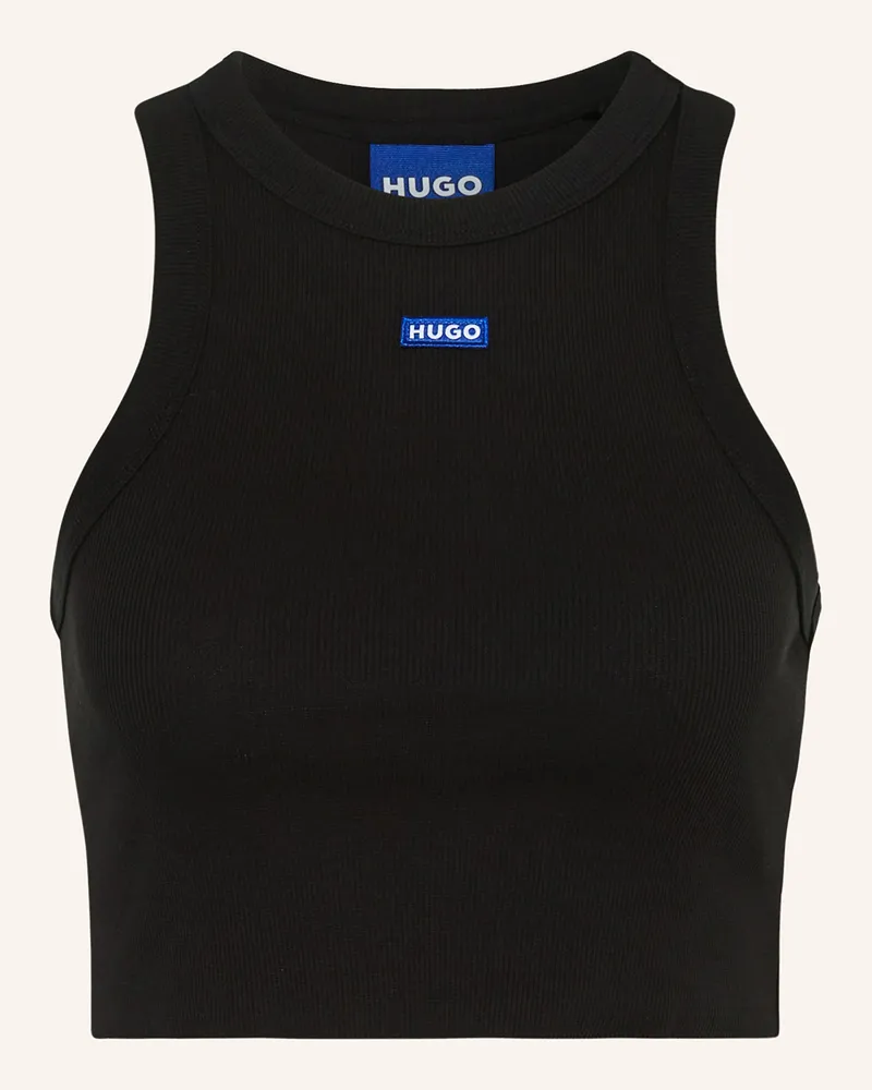 HUGO BOSS Cropped-Top Baby Tank schwarz Schwarz