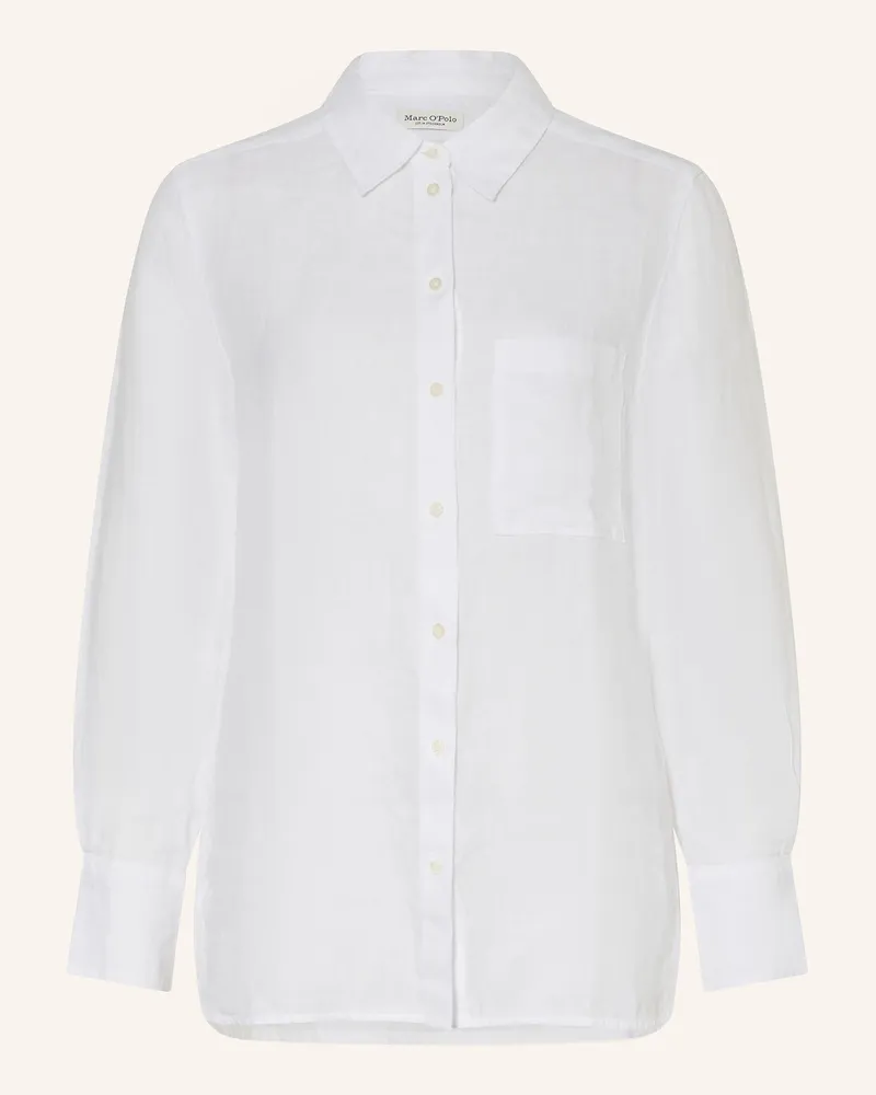 Marc O'Polo Hemdbluse aus Leinen Weiss