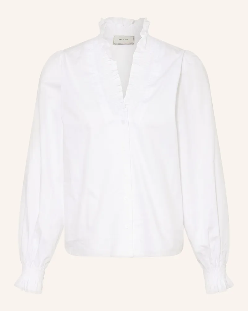 Neo Noir Bluse Brille weiss Weiss