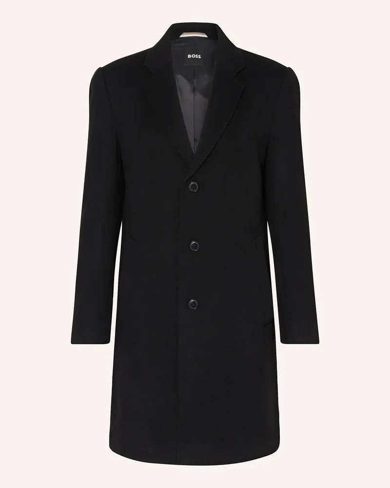 HUGO BOSS Wollmantel Hyde schwarz Schwarz