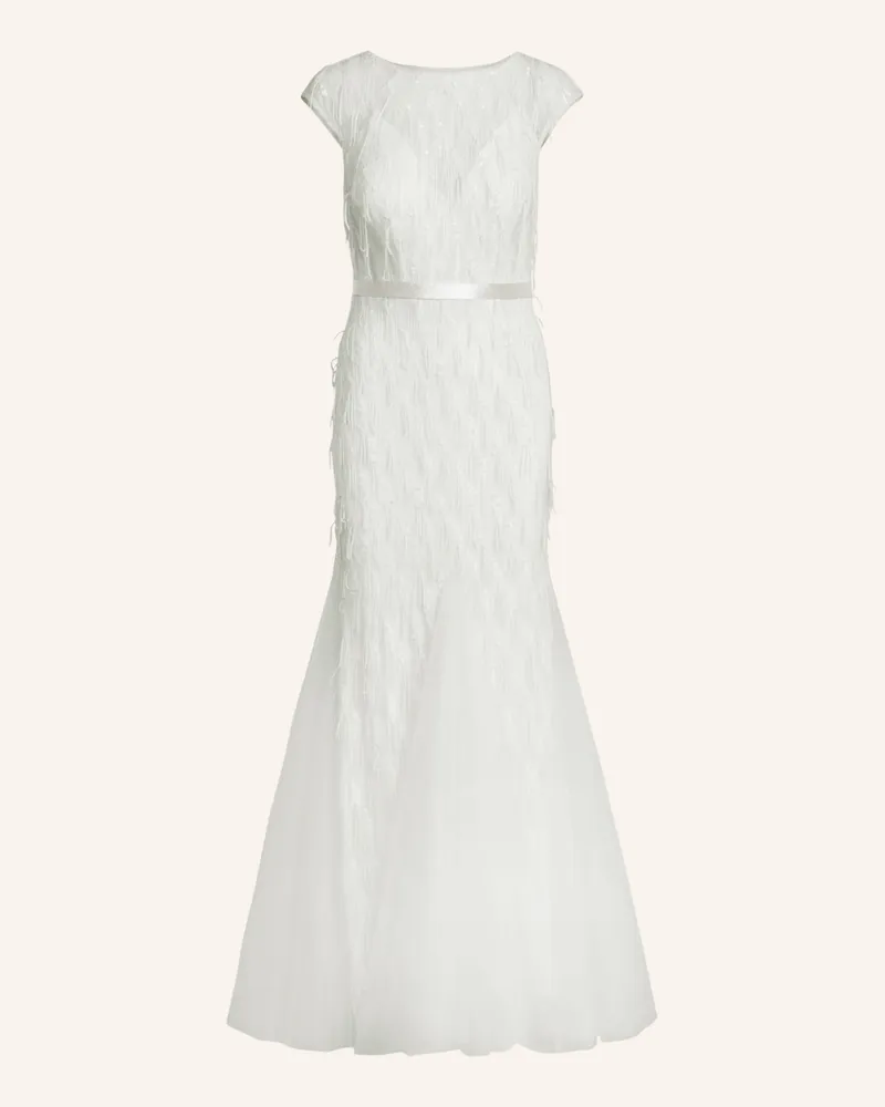 Apart Paillettenkleid weiss Creme