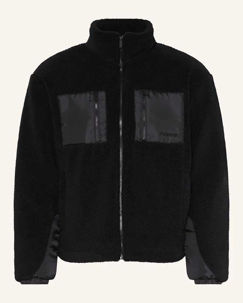 PEGADOR Teddyfell-Jacke ARCHER Schwarz