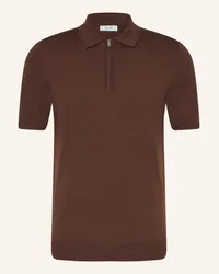 Reiss Strick-Poloshirt MAXWELL Braun