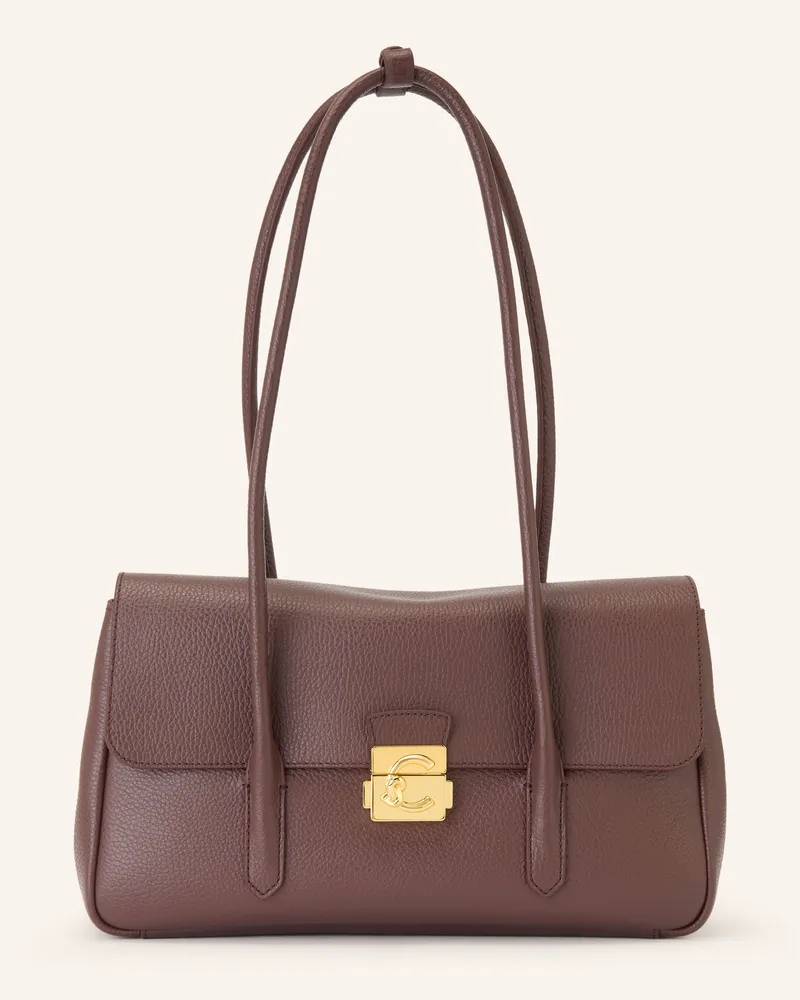 Coccinelle Schultertasche rot Dunkelrot