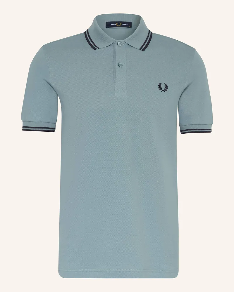 Fred Perry Piqué-Poloshirt Blaugrau