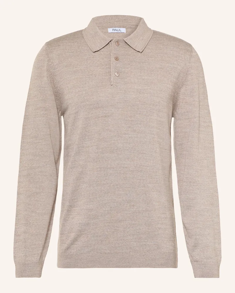 paul Strick-Poloshirt beige Hellbraun