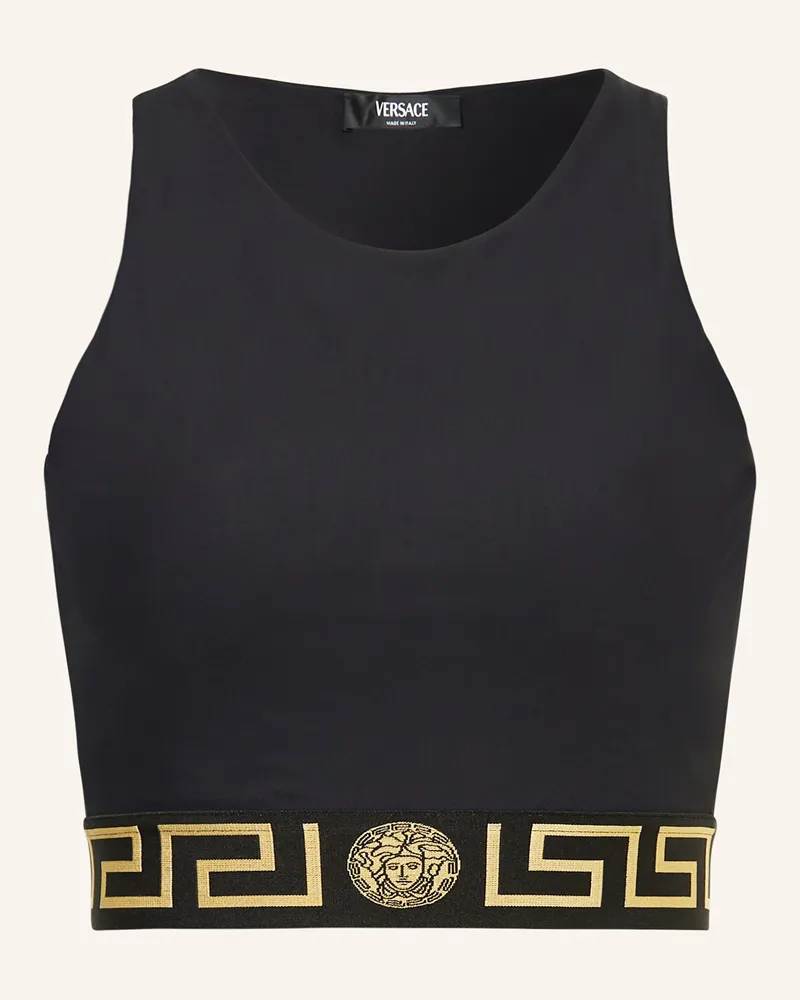 Versace Cropped-Top mit Cut-out Schwarz