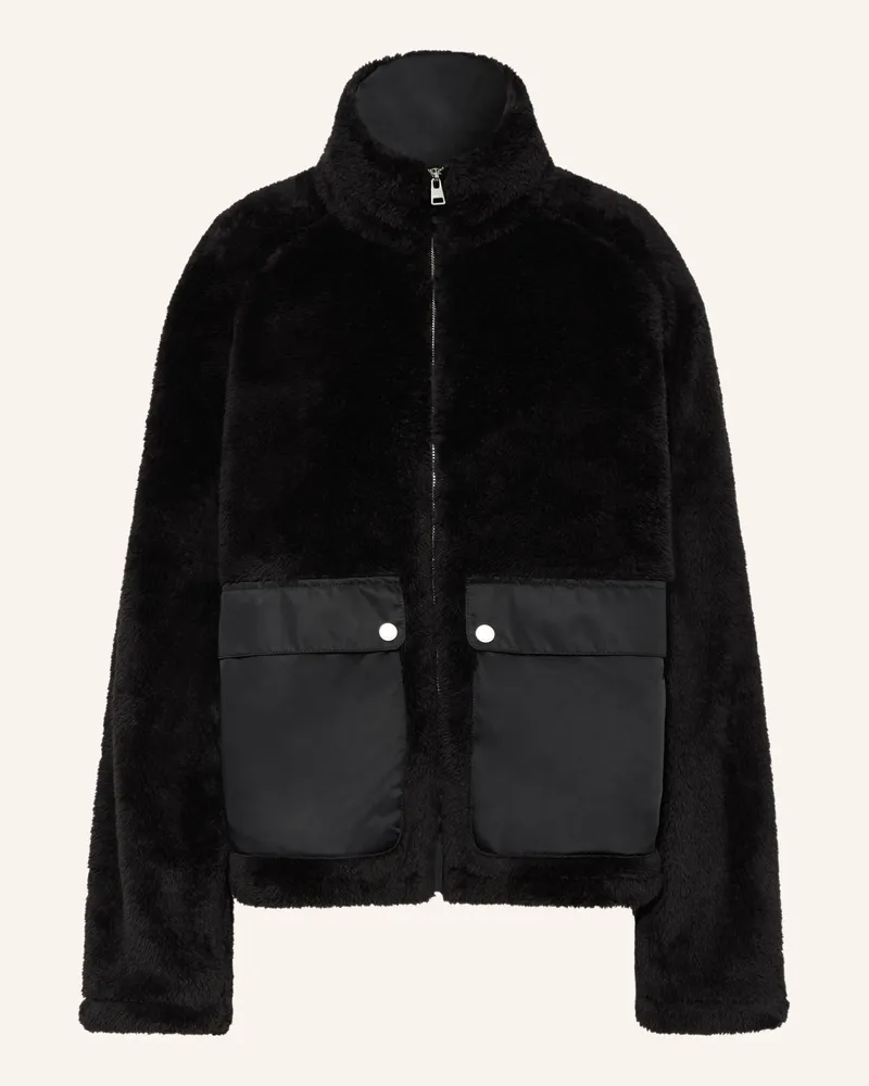 HUGO BOSS Kunstfell-Jacke Fayla schwarz Schwarz