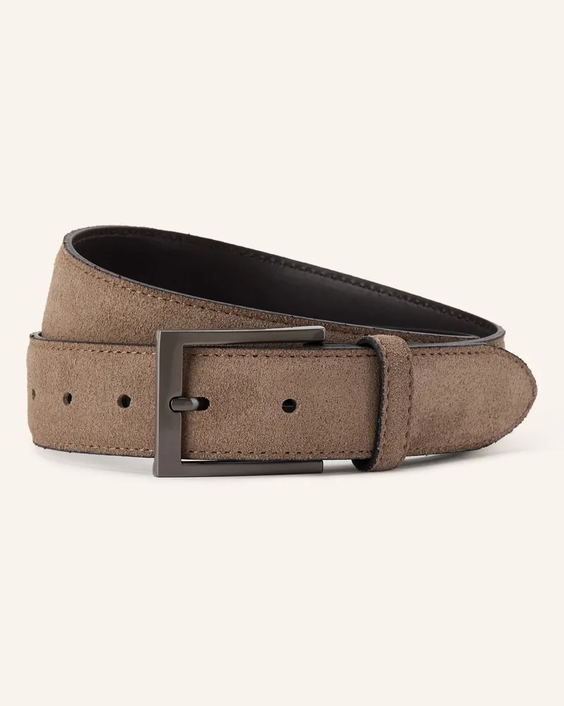Strokesman's Ledergürtel beige Taupe