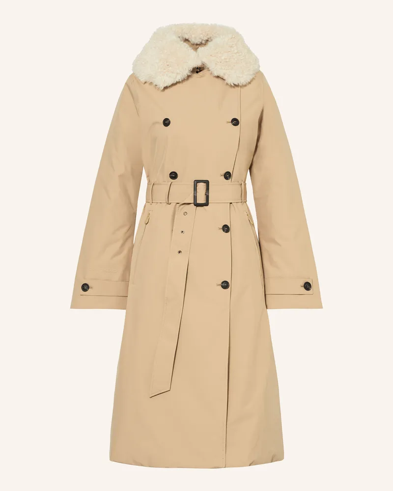 Save The Duck Trenchcoat mit abnehmbarem Kragen Beige