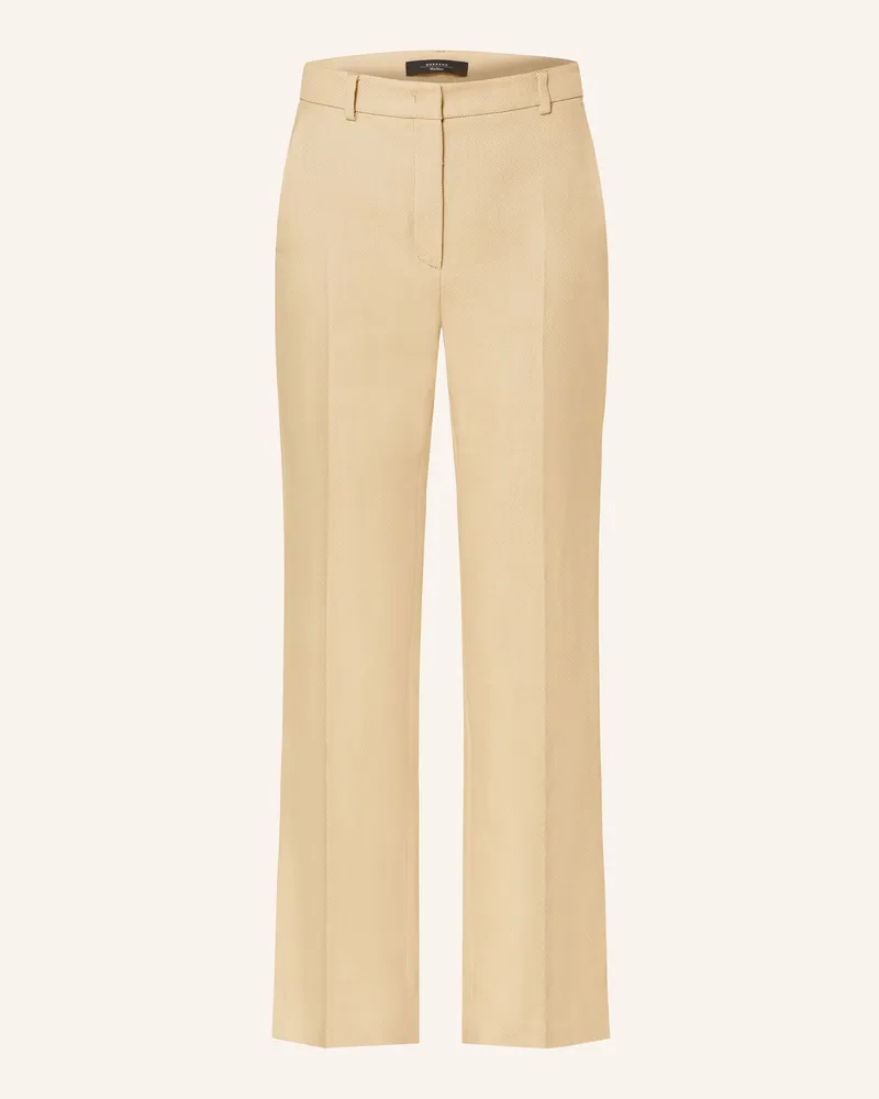 Max Mara Hose AGAPE mit Leinen Camel