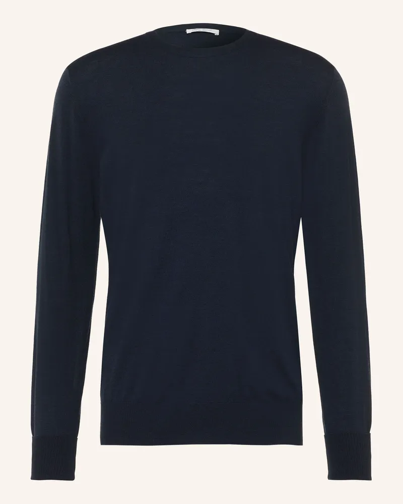 Stefan Brandt Pullover Enno Aus Merinowolle blau Dunkelblau