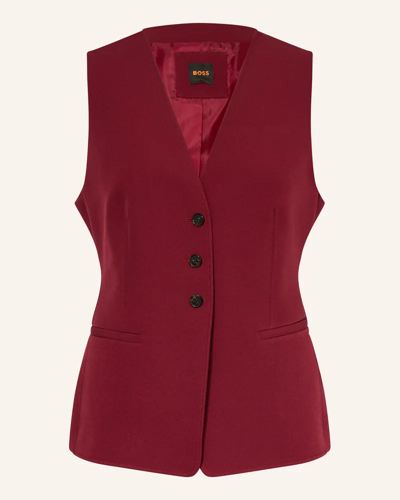 HUGO BOSS Blazerweste JAVESTA Dunkelrot