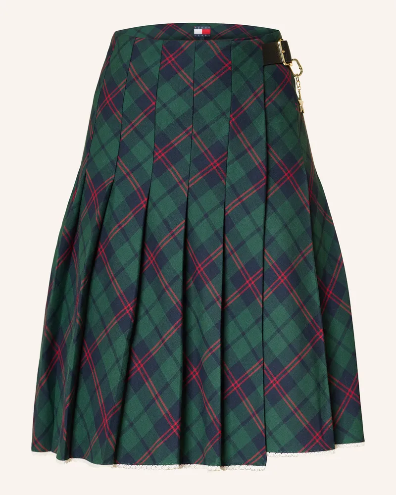 Tommy Hilfiger Wickelrock rot Dunkelgrün